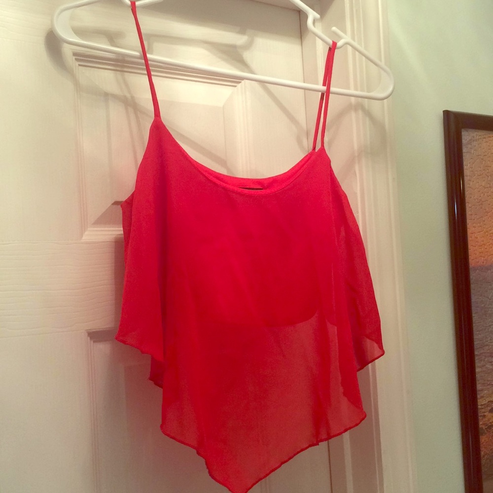 Red crop top